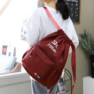 Verstelbare tas met trekkoord