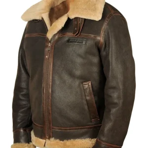 Alejandro – Heren Bomberjack van Schapenvacht met Warme Spaanse Schapenvacht