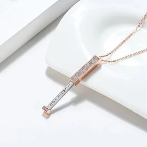 Zirkoon en diamanten ketting