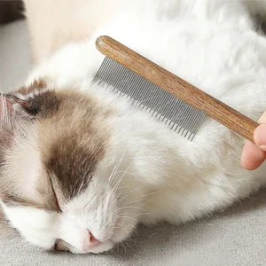 Pet Knot Comb met houten handvat