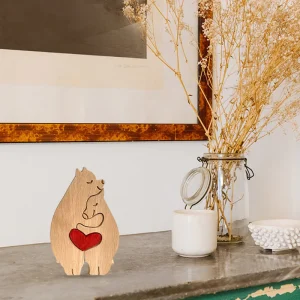 Moederdag dier houten ornament