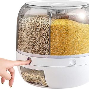 Ronde Rijstdispenser - 6 kg Vochtbestendig en Ruimtebesparend Ontwerp