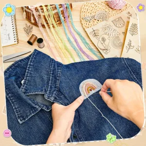 Geborduurde papierset