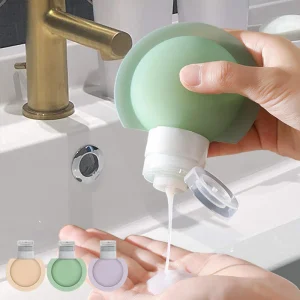 Draagbare siliconen reisfles met grote diameter