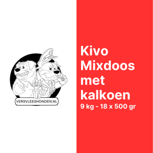 Kivo mixdoos met kalkoen (9 kg – rollen 500 gram)