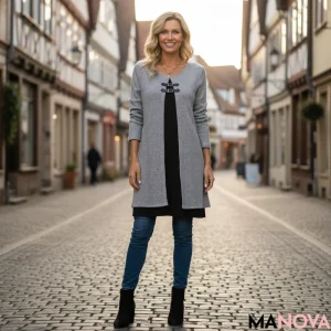 Sophie – Elegante A-lijnjurk met stijlvolle gespen | 50% KORTING