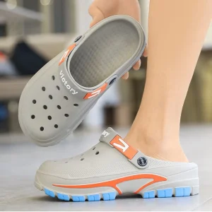 Mason – Ademend Instapsandalen met Verstelbare Hielband